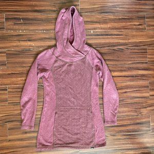 Prana Daily Tunic Hoodie Dress - Maroon - Size XS